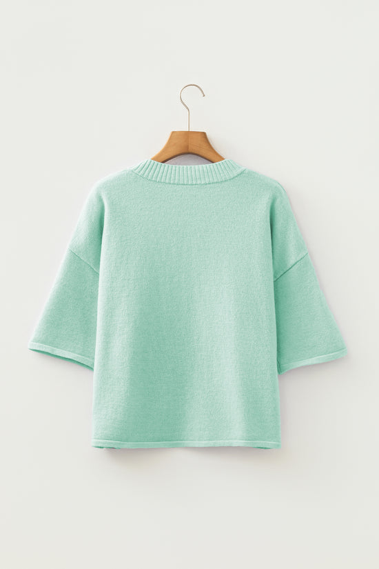 Pastel Fuzzy Knit Boxy Cardigan