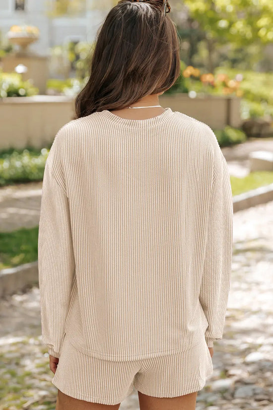 Chic corded lounge ensemble - style & comfort