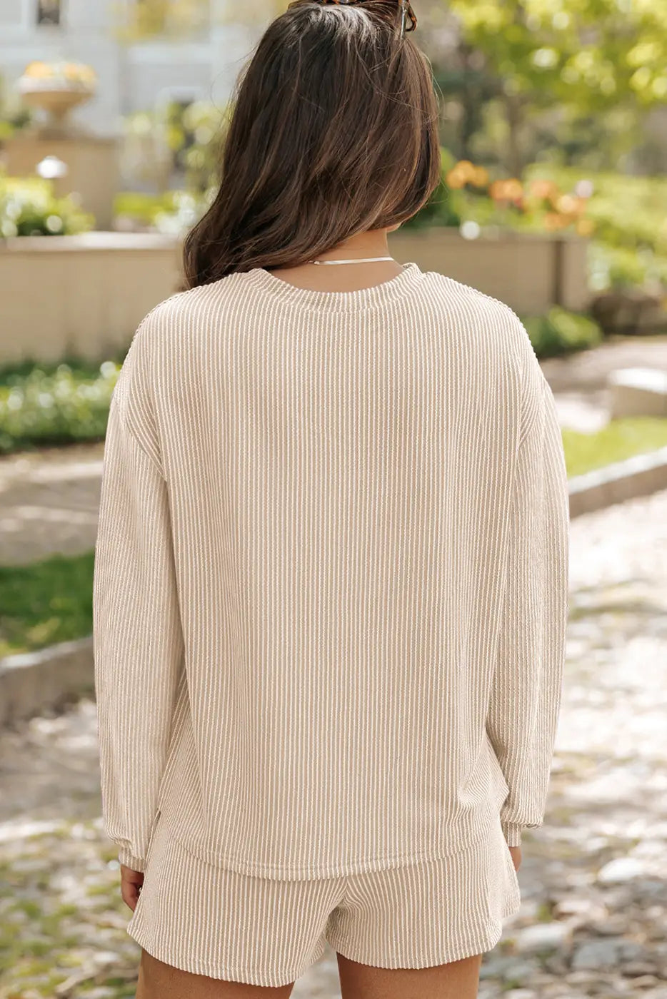 Chic corded lounge ensemble - style & comfort