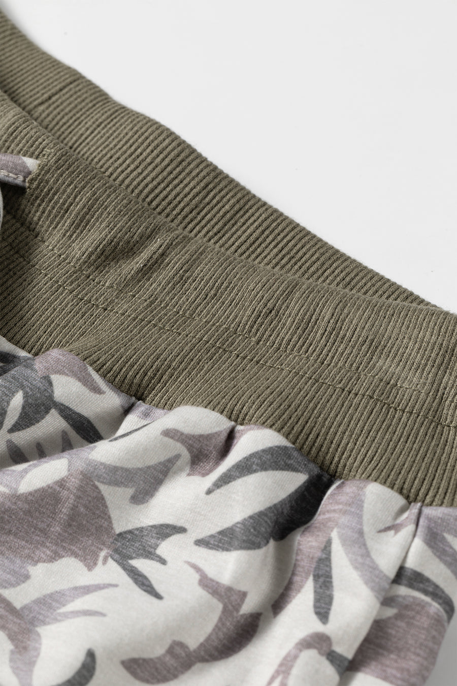 Camo Drawstring Contrast Waistband Cargo Barrel Pants Women UK