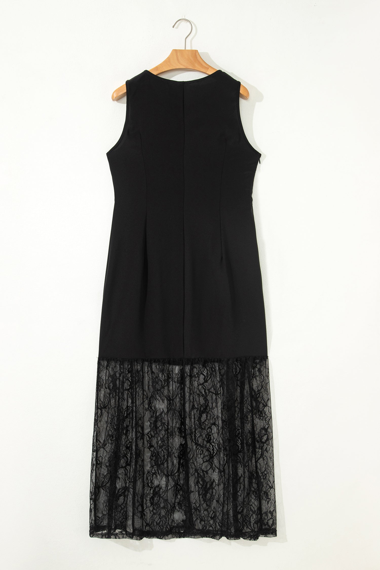 Black Lace Maxi Dress | Sleeveless Floral Lace Dress