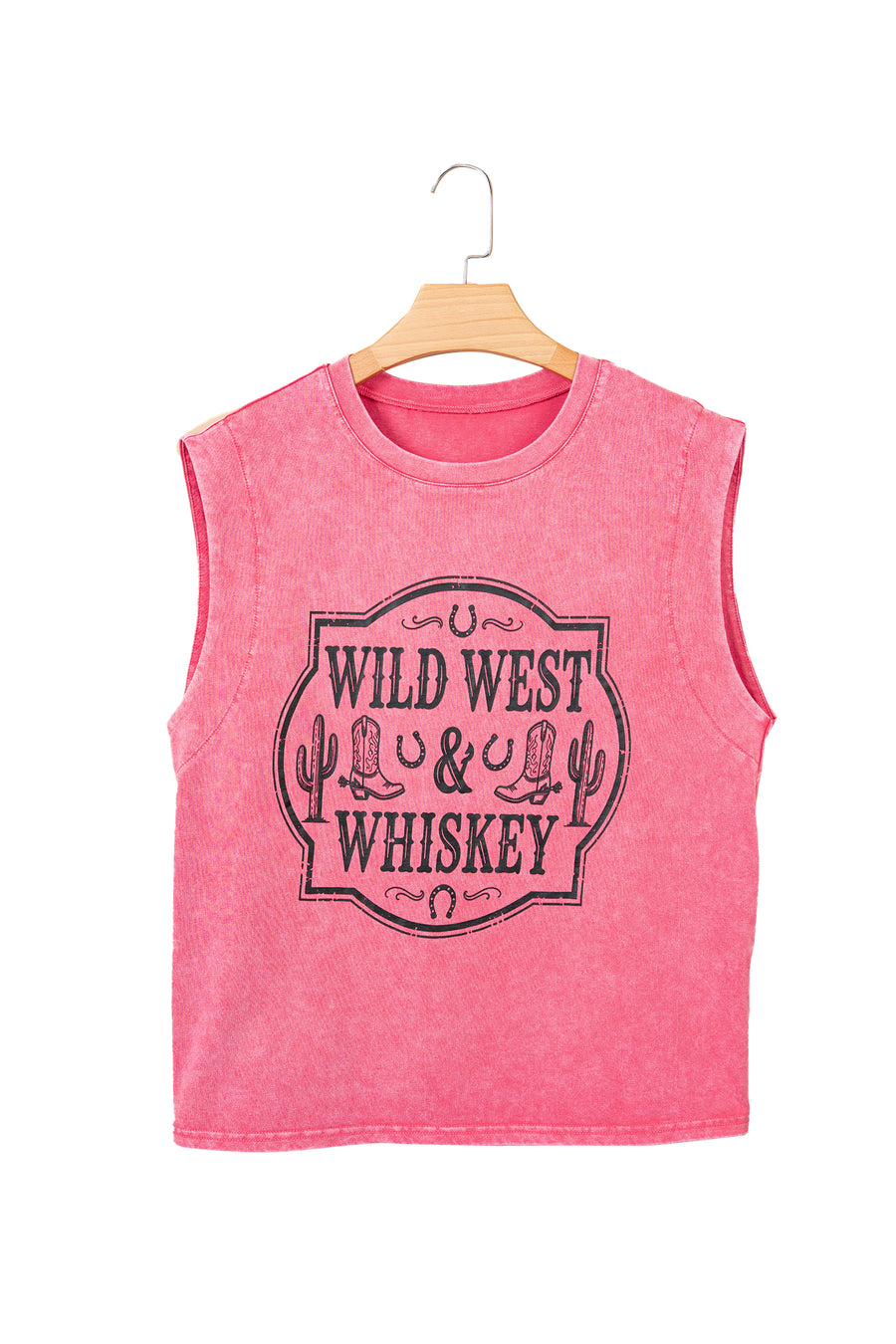 Bonbon Wild West Whiskey Print Sleeveless Muscle Top Women UK