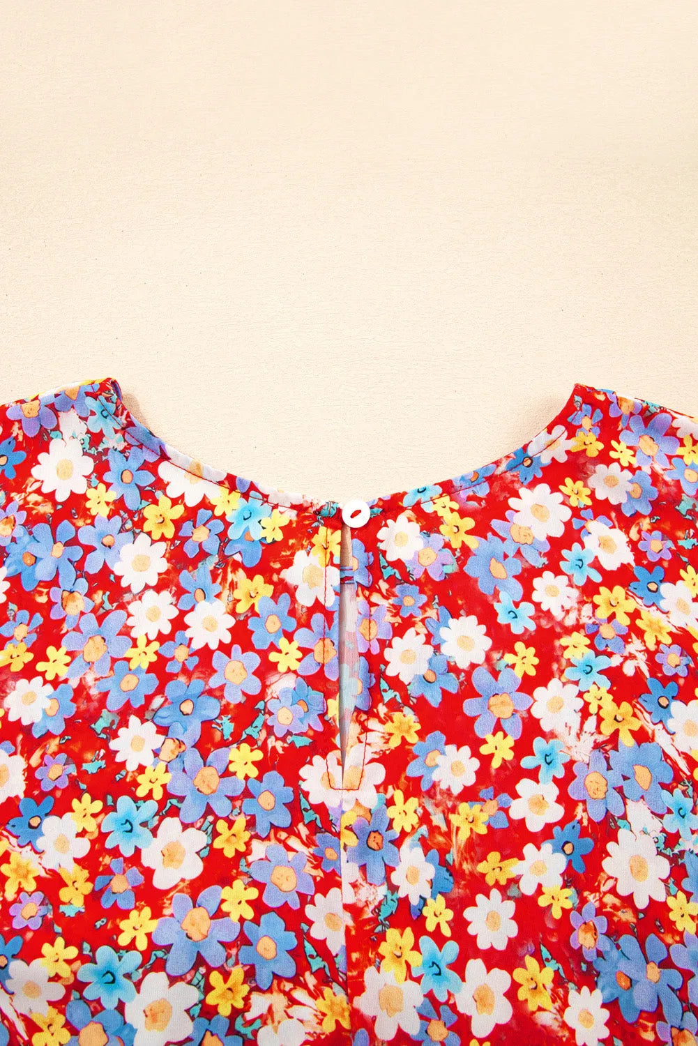 Dainty Red Floral Curvy Dress - Fashionfitz