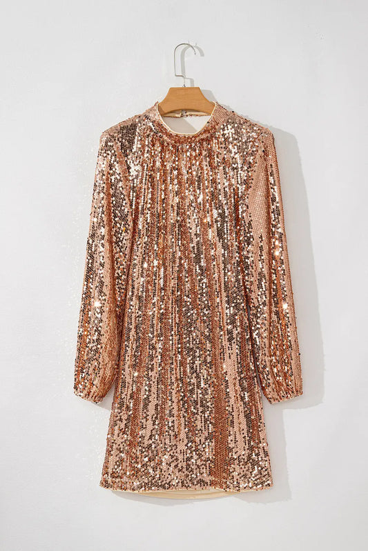 Gold sequin cutout dress – ultimate party outfit | dazzling sequins back