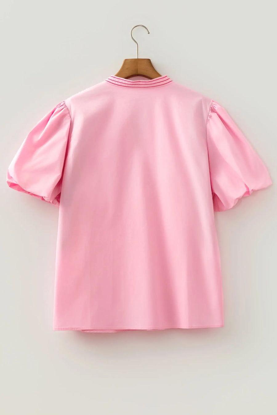 Boho Embroidered Puff Sleeve Cotton Blouse Women UK