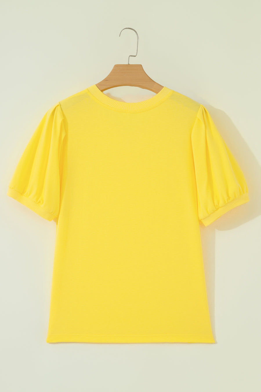 V Neck Puff Sleeve Blouse Top Mint Green Women UK