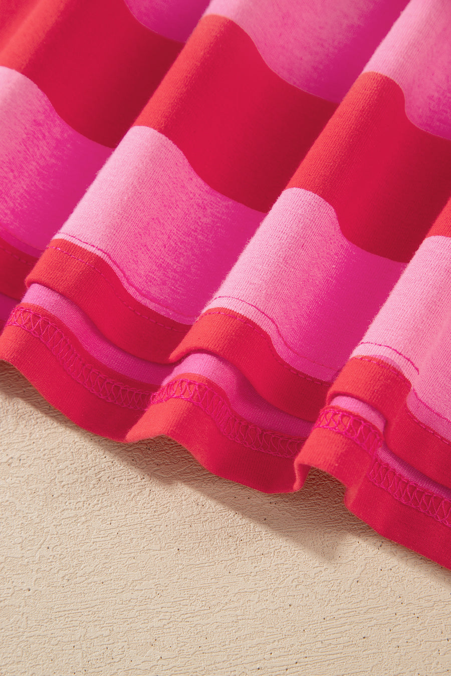 Stripe Cuffed Short Sleeve Pocketed Maxi Dress