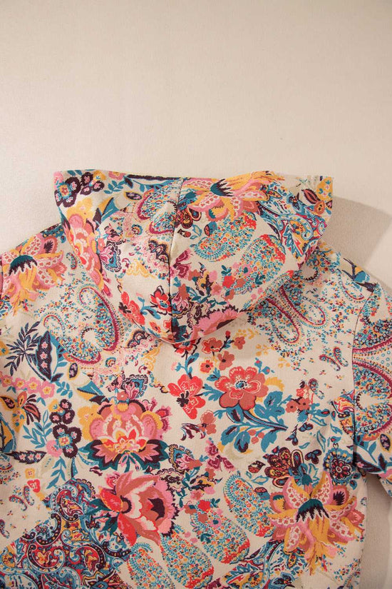 Paisley Sherpa-Lined Hooded Jacket