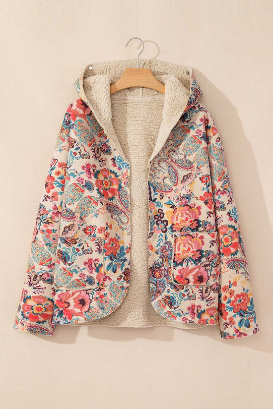Paisley Sherpa-Lined Hooded Jacket
