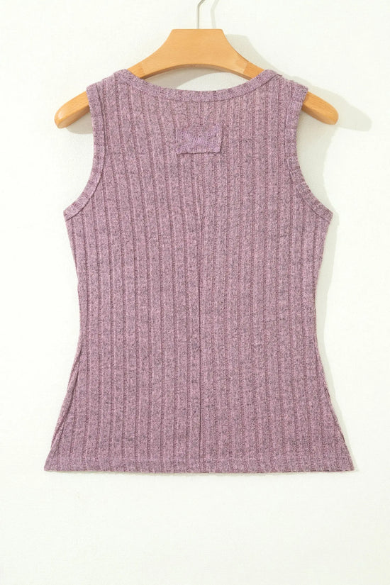 Slim ribbed mineral wash tank top tops