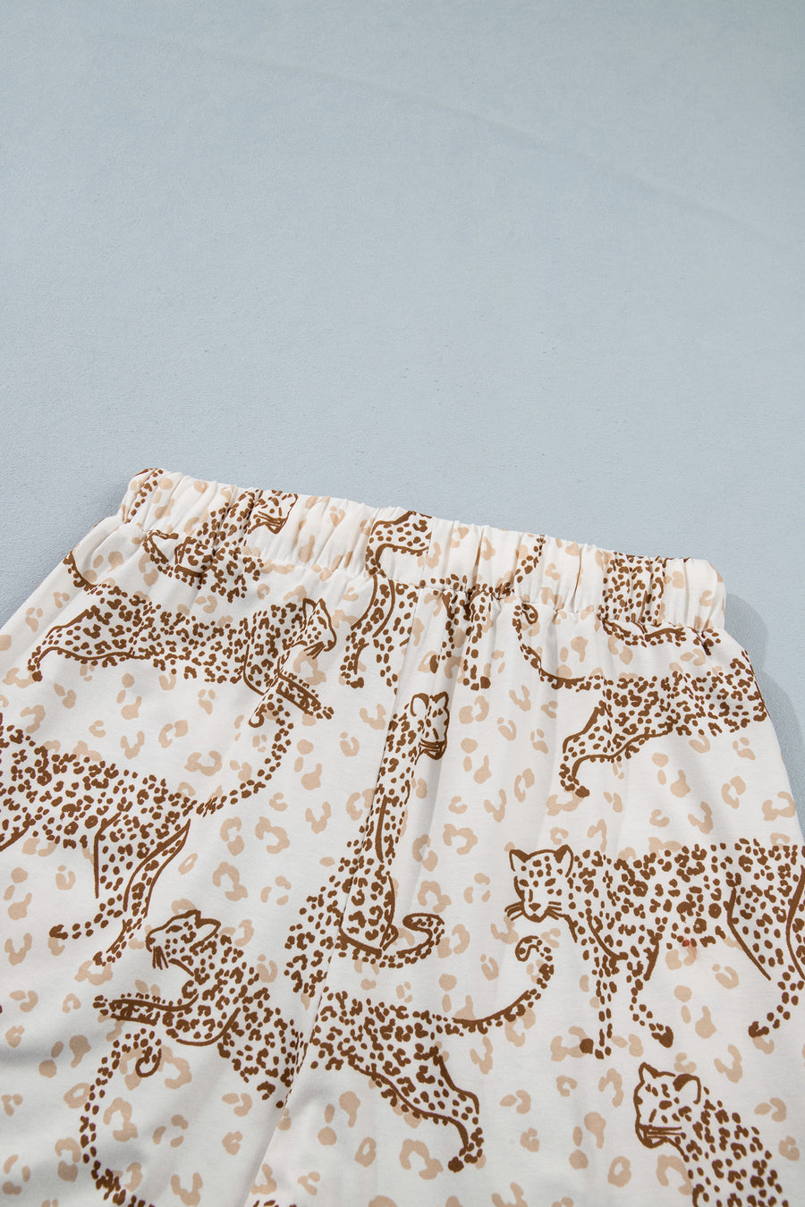 Leopard Print Colorblock Long Sleeve Lounge Set Women UK