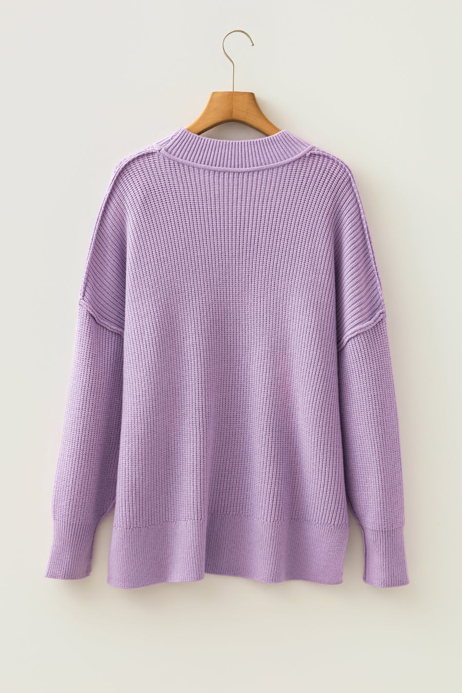 Mock Neck Oversized Tunic Sweater Women UK