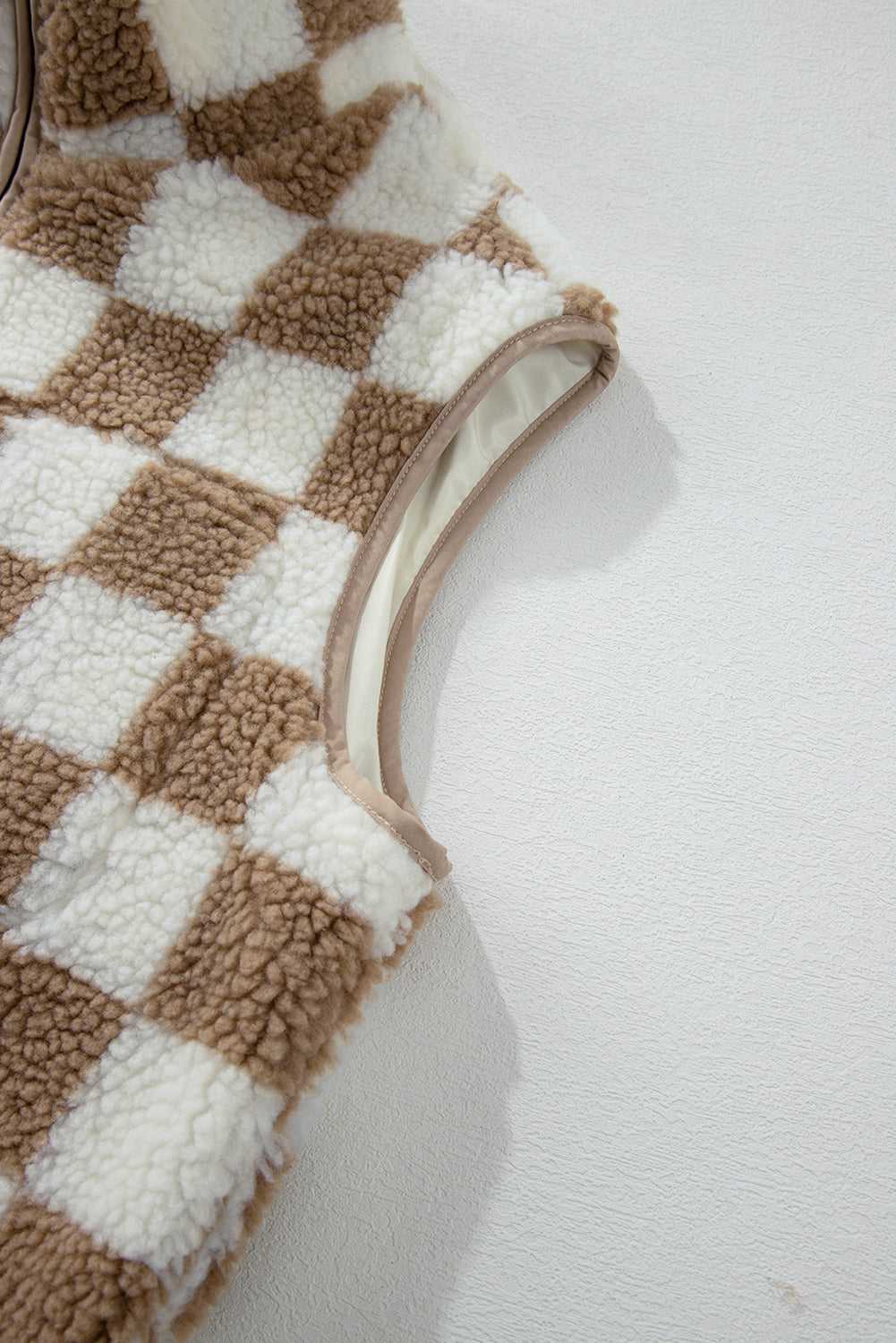 Monochrome Mosaic Sherpa Vest