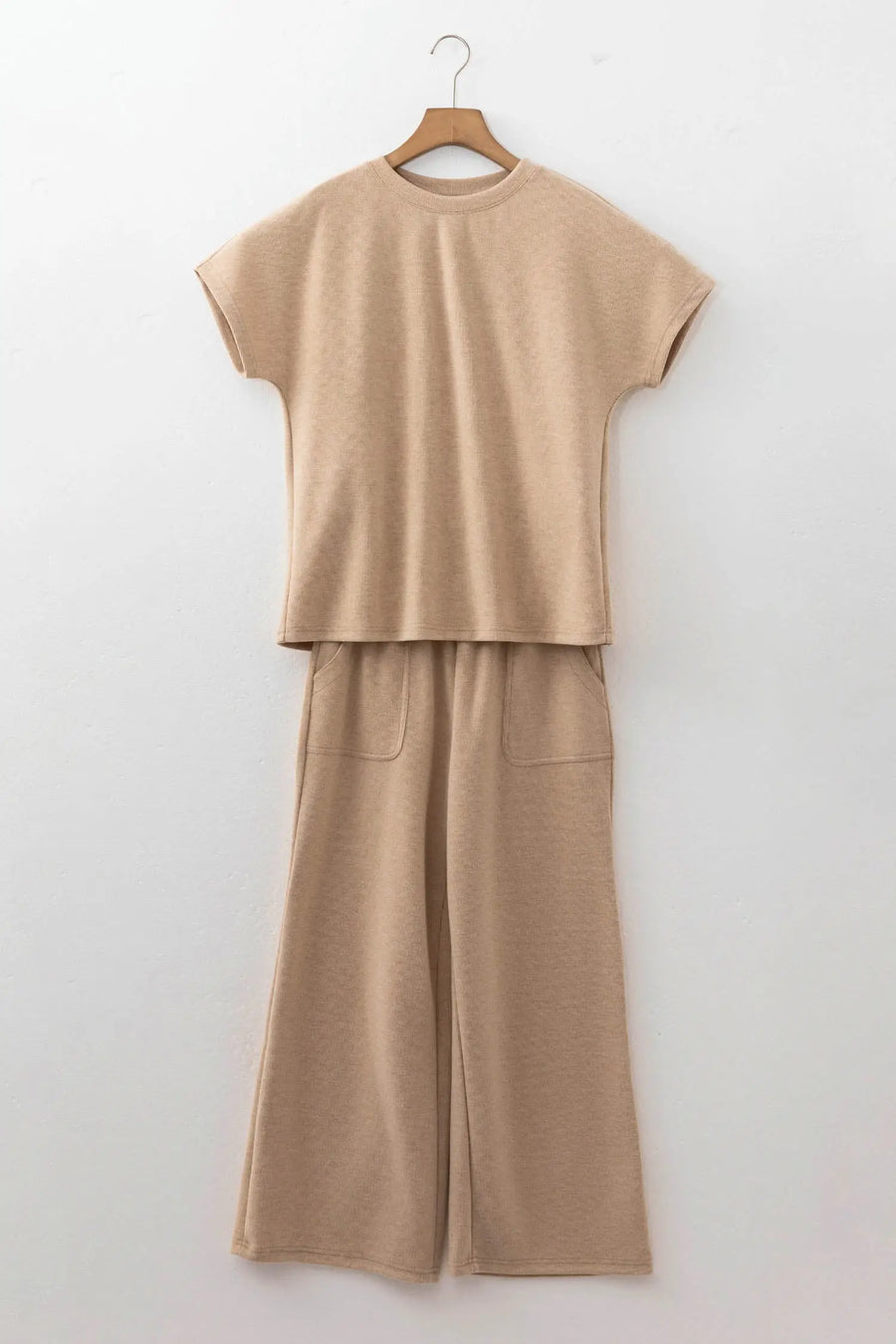 Short Sleeve Top and Corduroy Pants Co-Ord Set Women UK