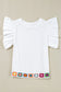 White Floral Crochet Blouse - Fashionfitz