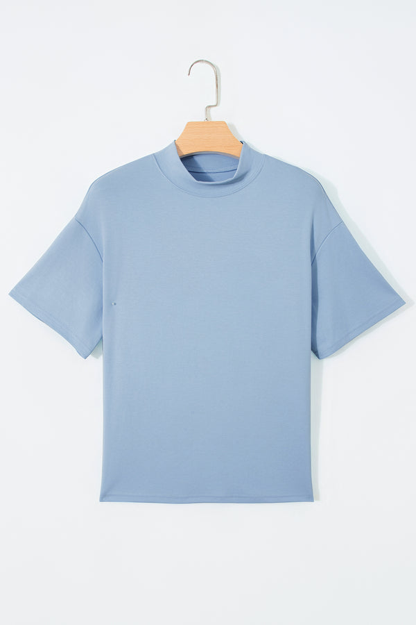 Solid Colour Oversized High Neck Tee Women UK