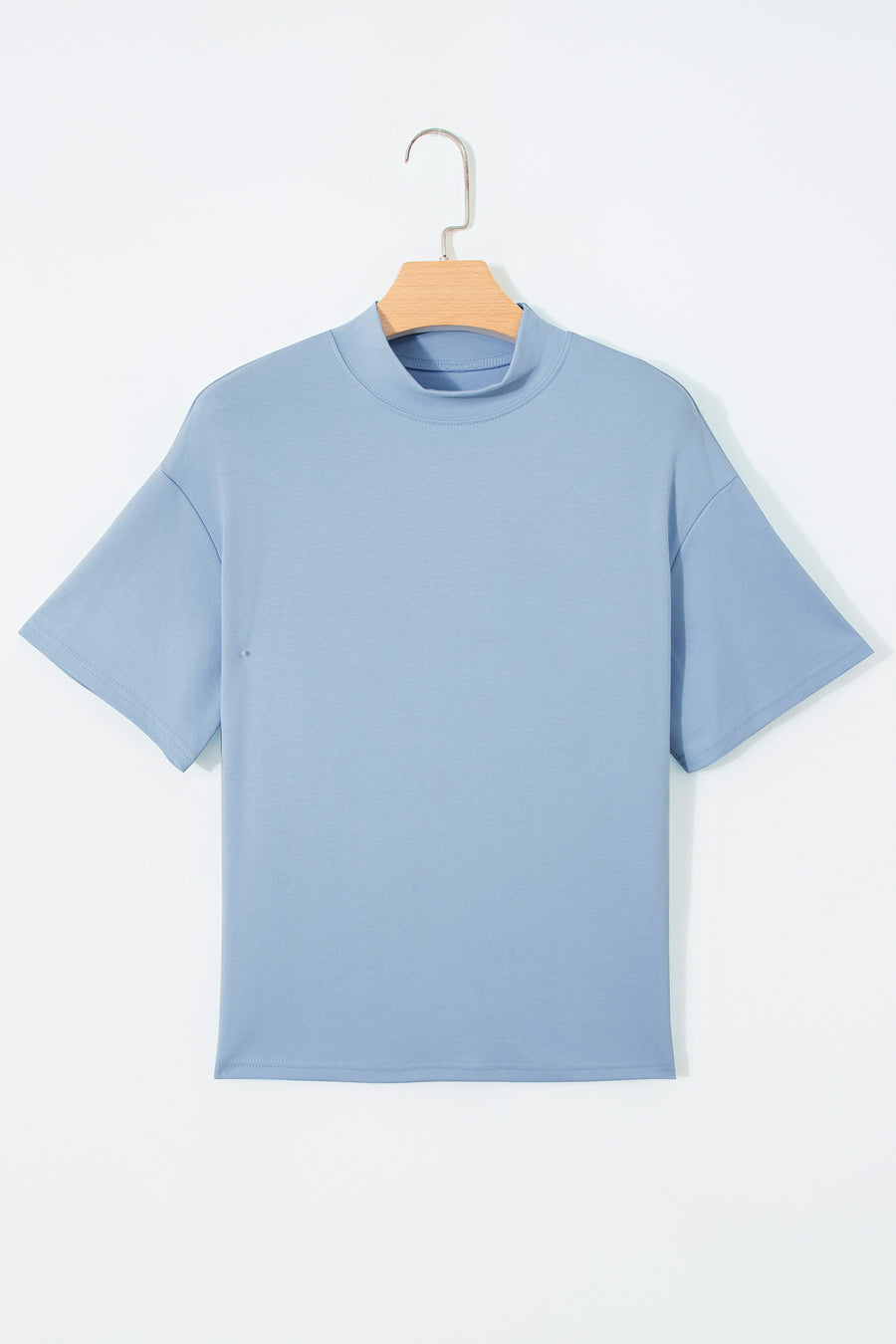 Solid Colour Oversized High Neck Tee Women UK
