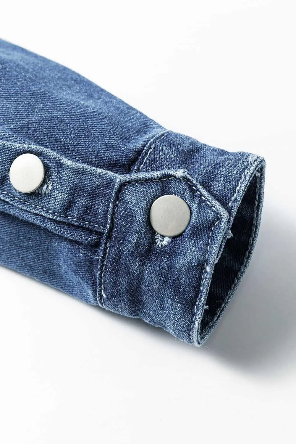 Light wash frayed denim duster - shop now | vintage chic