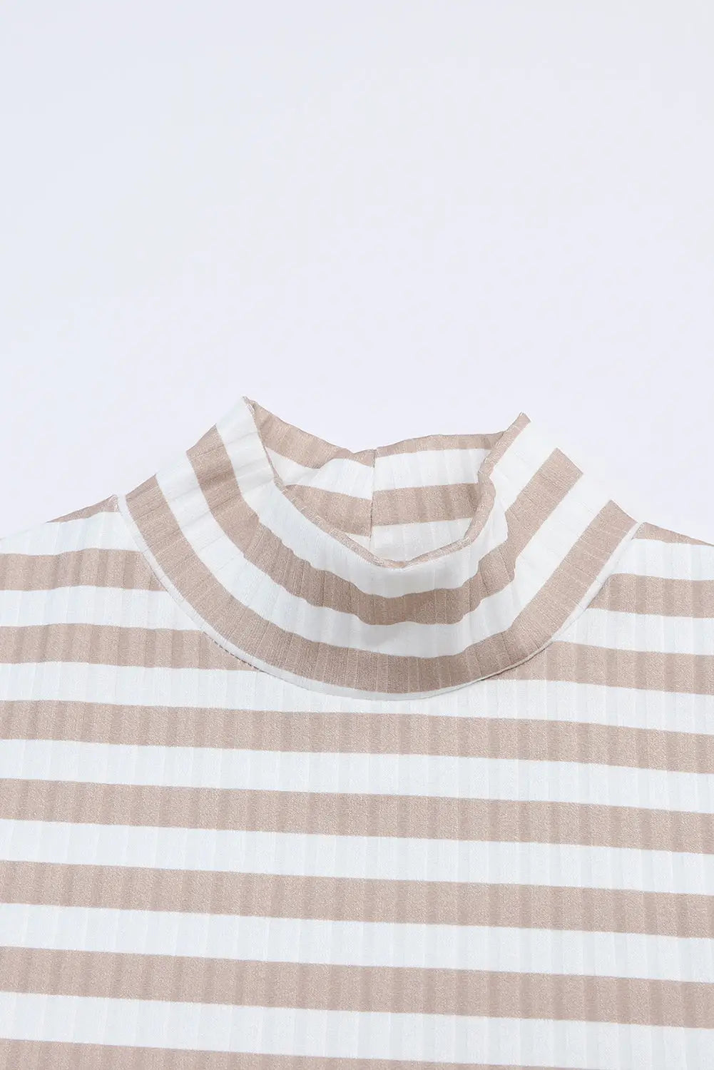 Striped textured knit long sleeve tee clothing tops