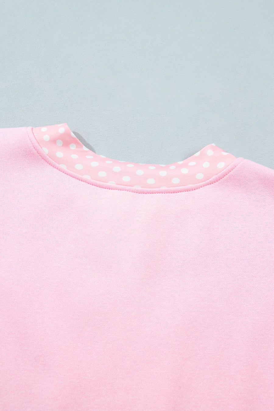 Pink Polka Dot Colour Block Oversized Sweatshirt Women UK