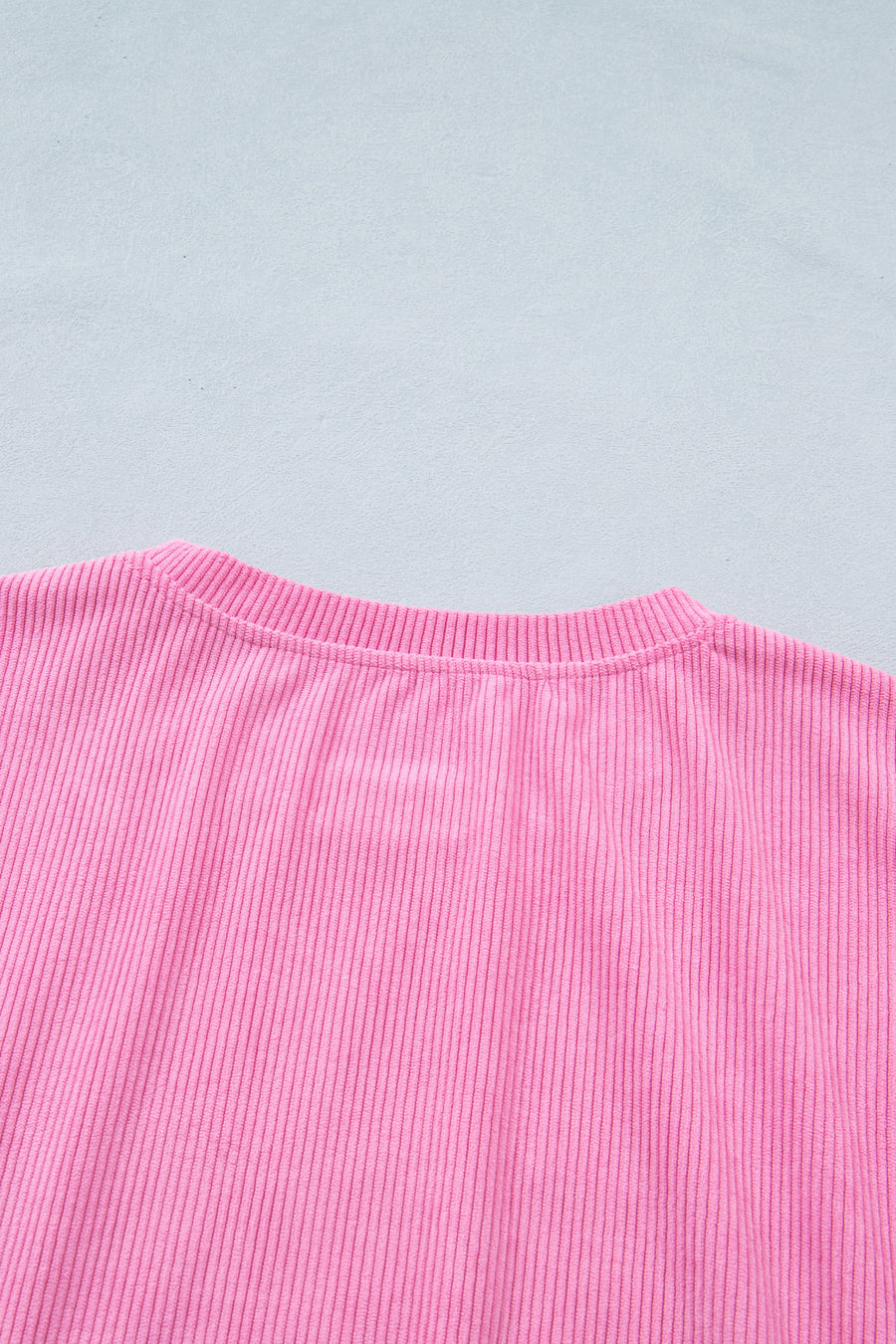 Bonbon Sweet Girl Embroidered Graphic Rib Textured Top
