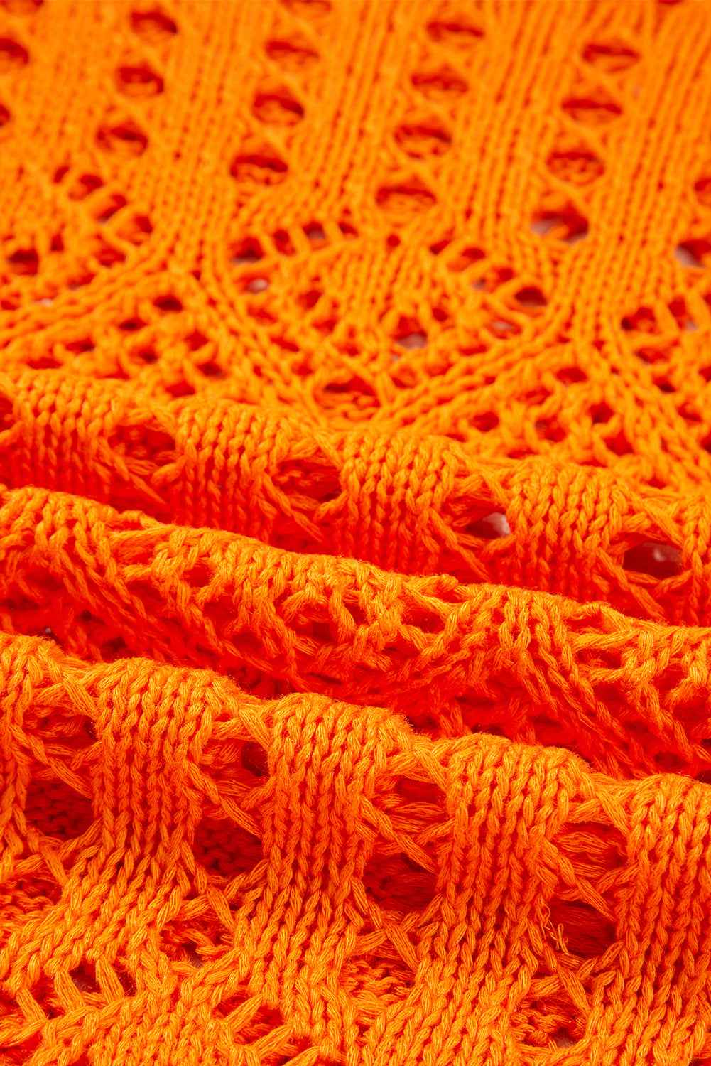 Carrot Crochet Scallop Edge Sweater