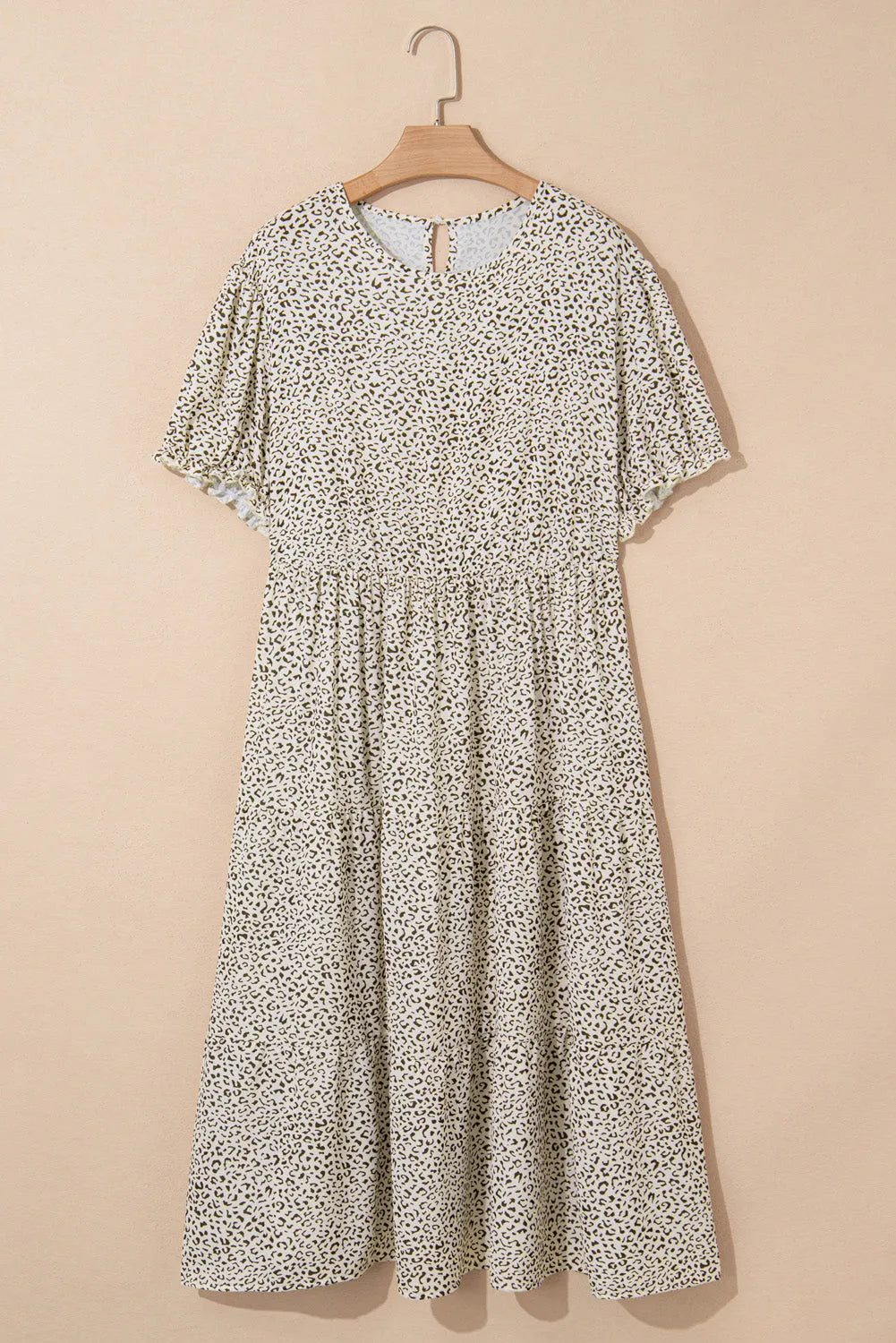 Leopard Luxe Flared Dress - Midi Plus Size - Fashionfitz