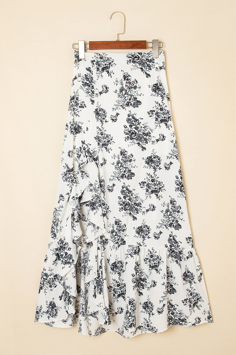 Boho Floral Split Maxi Skirt