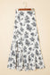 Boho Floral Split Maxi Skirt
