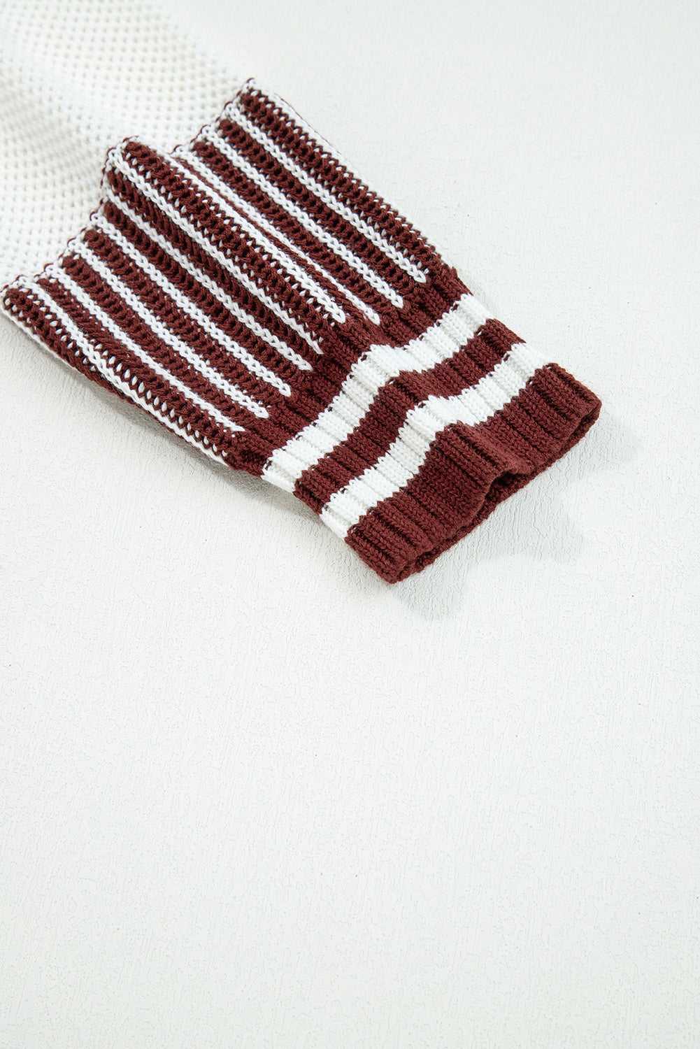 Loose Fit Striped Jumper – Two-Tone