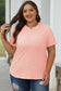Gray Casual Plain Crew Neck Tee