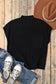 Ribbed Knit Short Sleeve Sweater - Patch Pocket - Fashionfitz