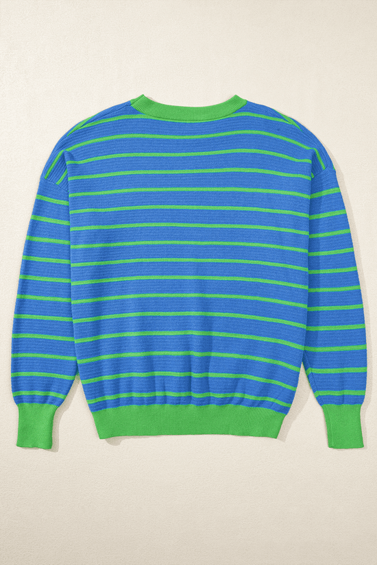 Stripe Hug Loose Fit Sweater