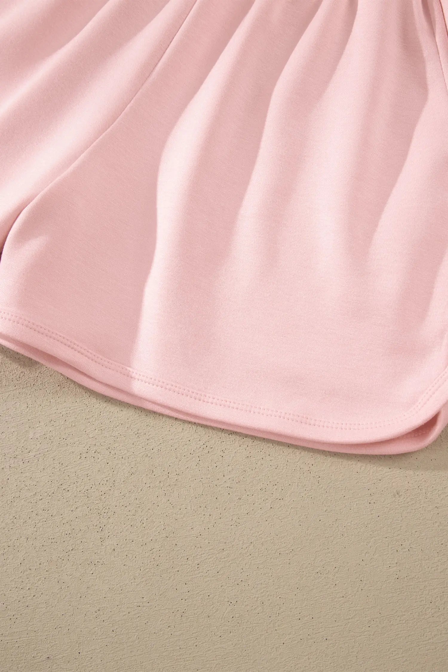 Exposed seam mock neck oversized tee shorts two piece set pockets outfit sets