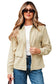 Leather Collar Corduroy Jacket