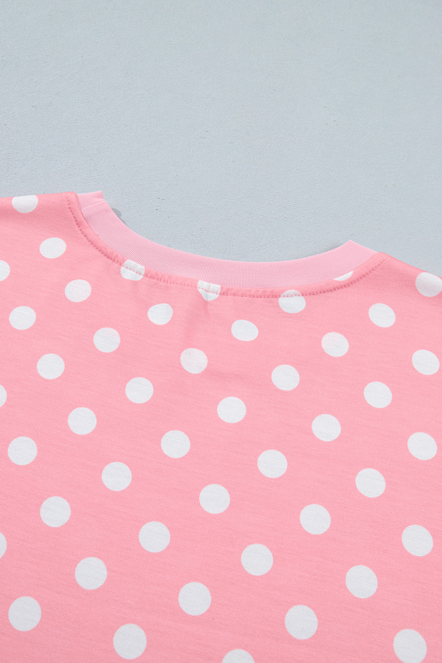 Polka Dot Oversized Top & Drawstring Shorts Set Women UK — fabric texture detail | Fashionfitz UK