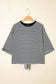 Tees BowVogue Women's Striped T-Shirt – Soft Cotton Bow Neck Casual Top