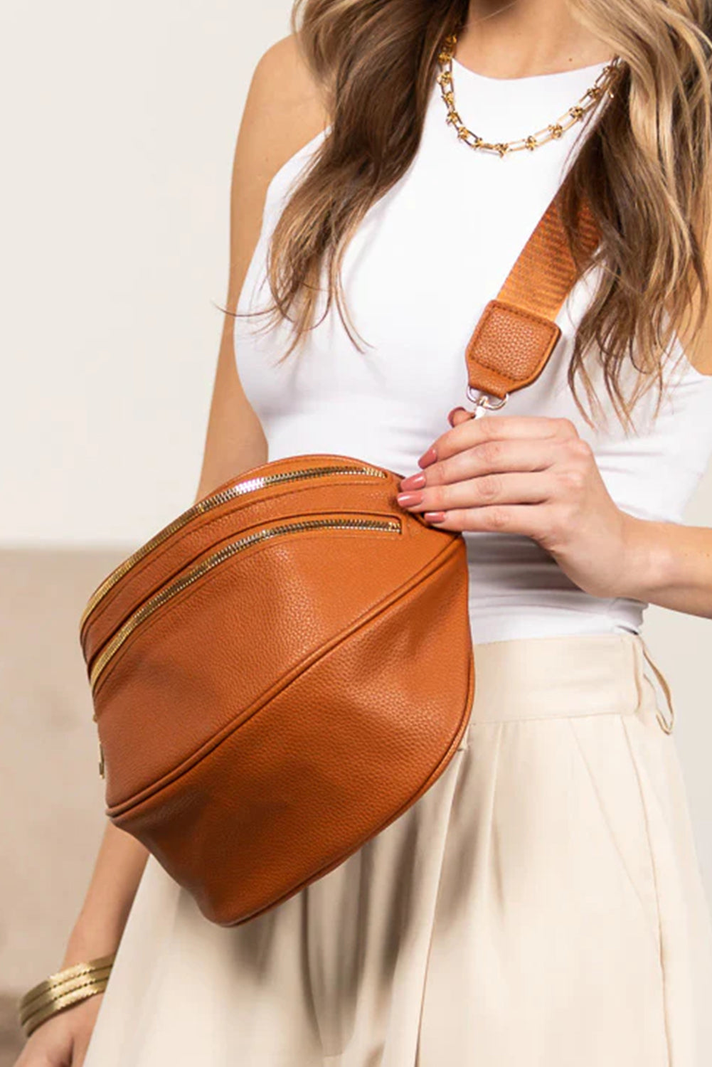 Double Zip Crossbody Bag