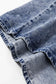 Denim Top - Dusk Blue Acid Wash Pearl Embellishments - Fashionfitz