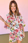 Floral Contrast Shift Dress