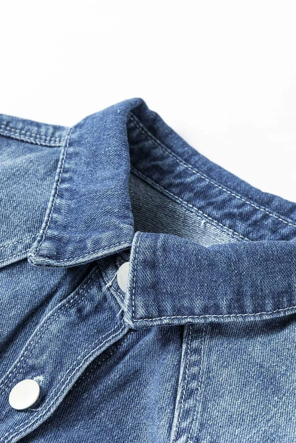 Light wash frayed denim duster - shop now | vintage chic