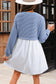 Cobalt Stripe Pleated Dress