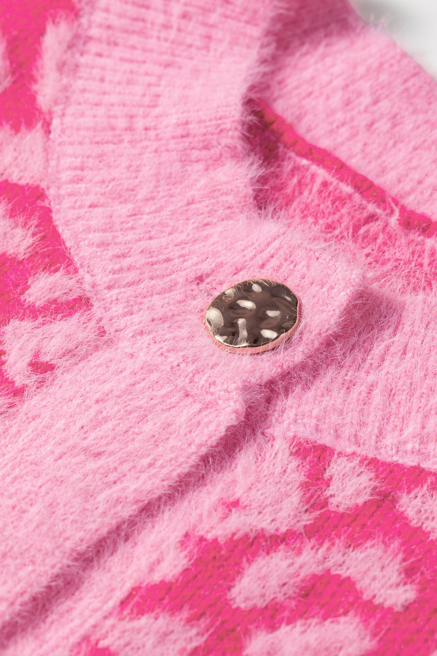 Leopard Print Knit Sleeveless Sweater Vest