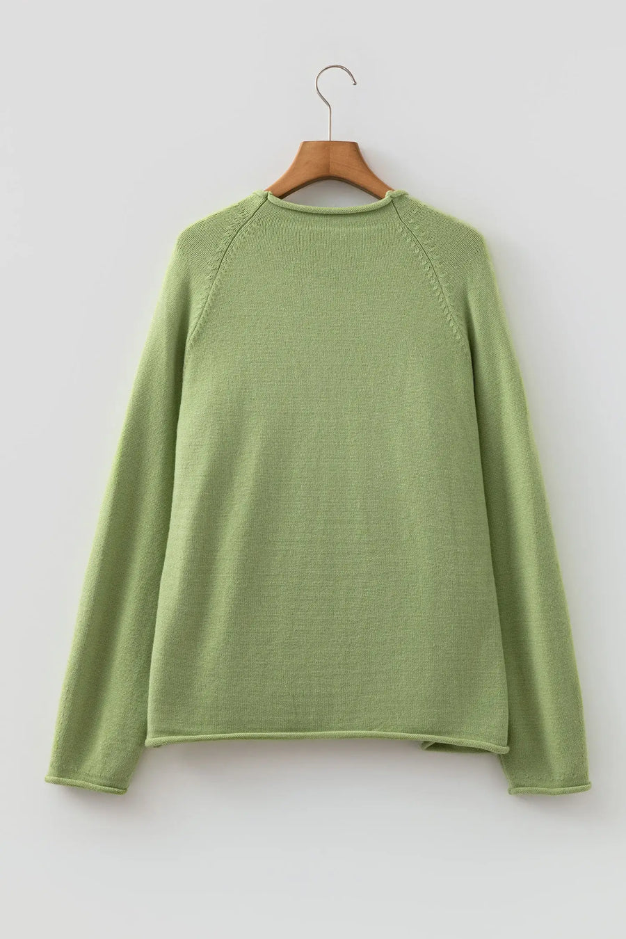 Fish Knit Oversized Round Neck Sweater