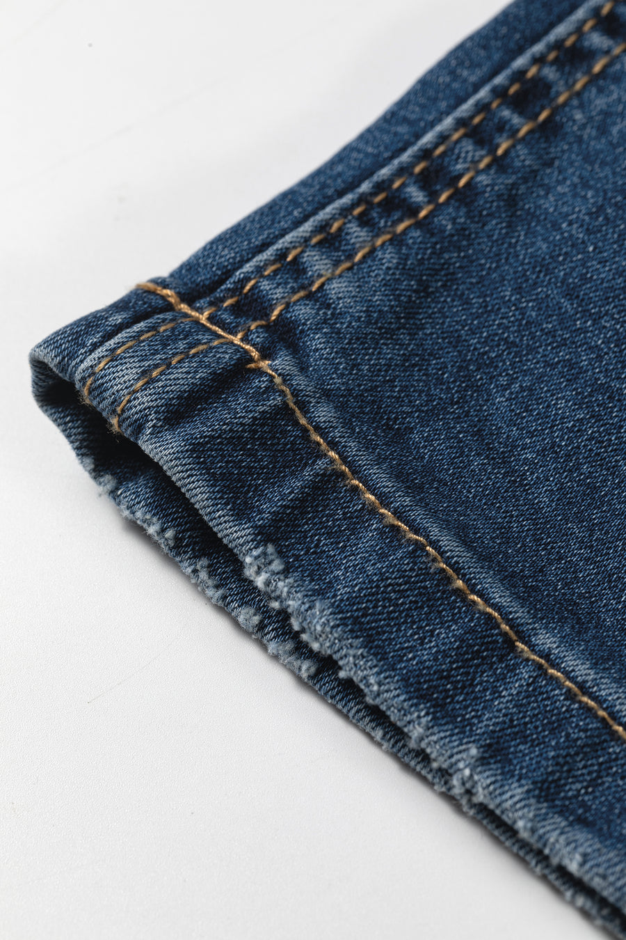 Acid Washed Straight Leg Full Length Jeans Women UK