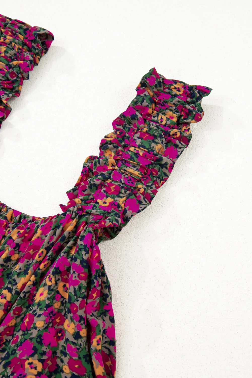 Floral Tank Top - Rose Boho Frilled Straps - Fashionfitz