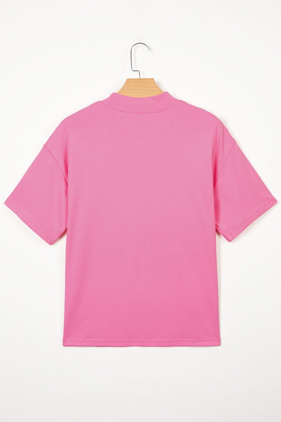 Solid Colour Oversized High Neck Tee Women UK