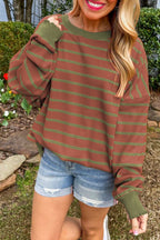 Stripe Hug Loose Fit Sweater