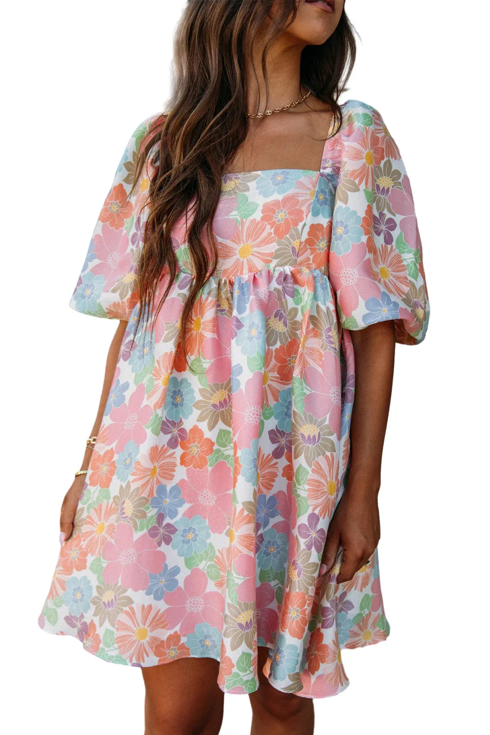 Summer Floral Babydoll Dress - Fashionfitz
