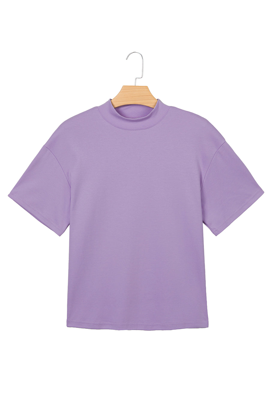 Solid Colour Oversized High Neck Tee Women UK